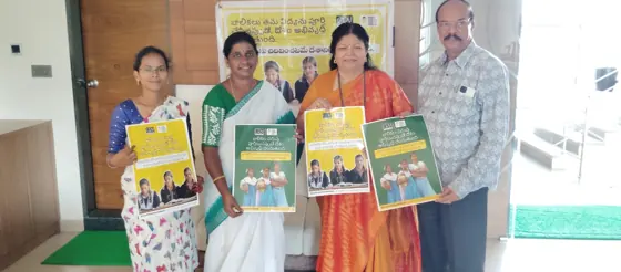 On 14th August, Padmashree. Shobha Raju garu released the Poori Padhai Desh ki Balai Campaign posters at Madanapalli (2)