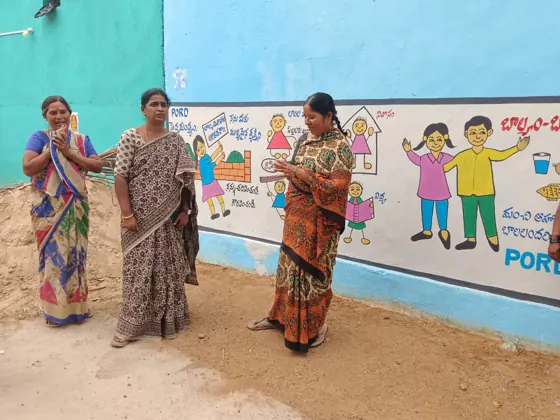 Display Boards at Peddamandyam Villages